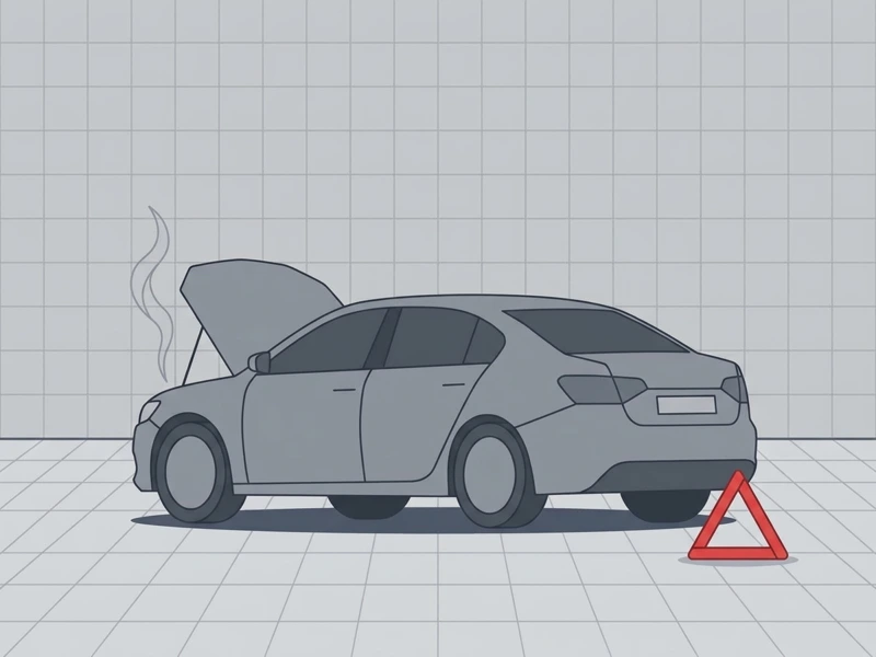 Exemple de voiture en panne avant intervention
